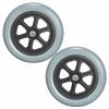 12 Inch Rear Wheels, 12 1/2x2 1/4 Manual Wheelchairs Replacement Wheels, PU Solid Non-Inflatable Tire, Wheelchair Accessories, Bearing: 1/2" (12mm) (2 Pack) view 1