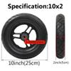 10 Inch Wheelchair Front Wheel, 10x2 Electric Wheelchair Replacement Wheel, Polyurethane Solid Non-Inflatable Tire, Bearing: 1/2" (12 mm) (1 Set of 2) view 3