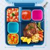 Ecurfu Silicone Dips Containers, 2x 4 oz Salad Dressing Container To Go, Condiment Container with Lids, Compatible with Most Bento Lunch Box (Blue/Green) view 4