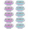 10PCS Womens Razor Blades Women Compatible with Smooth Razor Blades Refill Slide Easily Washable Easy to Replace Comfortable Shave  view 1