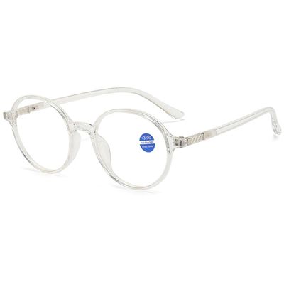 ABETOS Blue Light Blocking Reading Glasses for Women Men Retro Round Frame Computer Readers Eyeglasses for Reading Gaming 0.0 1.0 1.5 2.0 2.5 3.0, Clear+2.5