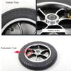 10"2" Wheelchair Caster Front Wheel Assembly, 10-inch Front Wheel Replacement for Electric Wheelchair, Pneumatic Tire, Aluminum Hub, 12mm (1/2") Bearing view 4