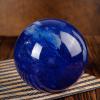 NHDVDVAV Smelting Blue Crystal Ball Natural Quartz Crystal Sphere with Stand,Magic Crystal Ball Healing Mineral Gemstone Ball Sculpture Figurine,8cm/3.1in view 2
