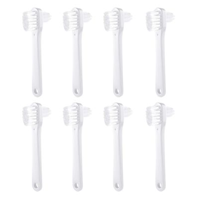 Denture Brush Double Head Denture Brush, 8pcs Double Head Denture Cleaning Toothbrush, False Teeth Cleaning Toothbrush, Portable Double-Sided Brush