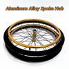 24 Inch Sports Wheelchair Rear Wheel Replacement 1 Pair, 241 (25-540) Rubber Pneumatic Tires, Aluminum Alloy Wheel Hub view 3