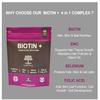 Biotin + Hair Growth Food Supplement- 180 Days Supply - Enhanced with Zinc Selenium & Folic Acid - 180 Tablets - Biotin 10,000 mcg - Vegan Hair Nails Skin Vitamins for Women & Men - UK Made view 3