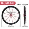 2Pcs 24 Inch Wheel Replacement for Sports Wheelchair, 211 (25-540) Inflatable Rear Wheel, Aluminum Hubs with 0.5in(1/2") Bearings view 3