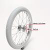 1 Pair 16 Inch Wheel Replacement for Wheelchairs, 161.75 Solid Rear Wheels Assembly, Polyurethane Tires, Aluminum Alloy Spoke Hub view 4