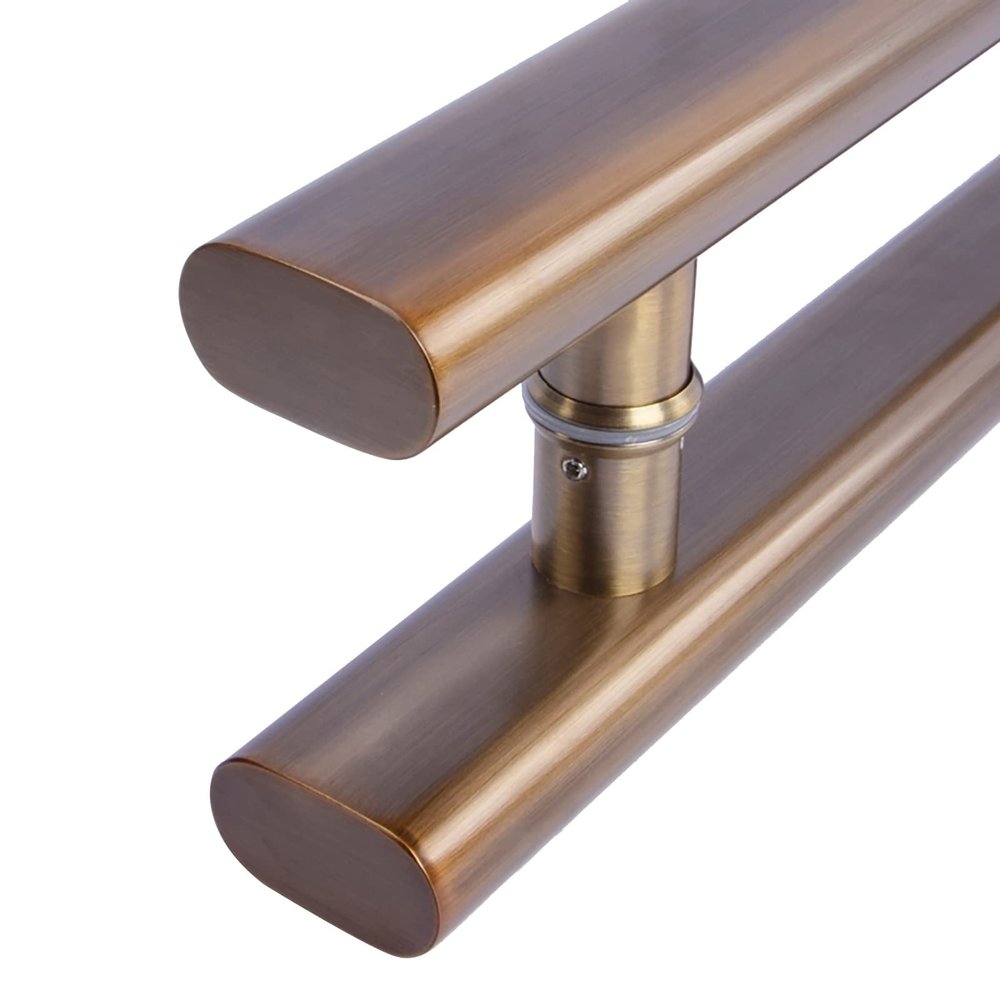 CZWWSPGT Pull Push Shower Kitchen Door Pulls Bronze Stainless Steel Door Pull Handle Commercial, 16 23 31 47inch Long, Heavy Duty Thick Push Pull Door Handles, Two-Side Design, Rustic Grab