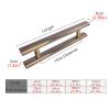 CZWWSPGT Pull Push Shower Kitchen Door Pulls Bronze Stainless Steel Door Pull Handle Commercial, 16 23 31 47inch Long, Heavy Duty Thick Push Pull Door Handles, Two-Side Design, Rustic Grab view 3