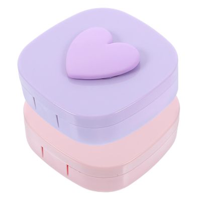 HOMOCONO 2sets Leakproof Storage Box Portable Lens Cases Tightly Sealed for Makeup Outdoor Use