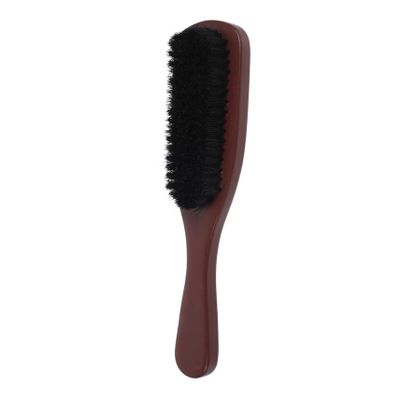 AUTSUPPL Mens Hair Brush Beard Brush Boar Bristle Wooden Handle Curly Hair Grooming Tool for Men