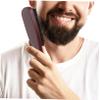 AUTSUPPL Mens Hair Brush Beard Brush Boar Bristle Wooden Handle Curly Hair Grooming Tool for Men view 4