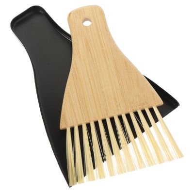 TOGEVAL Mini Broom and Dustpan Set Nylon Soft Bristles Small Dustpan and Brush Set for Desktop Cleaning for Kitchen and Home Use