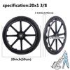 20 Inch Rear Wheels for Wheelchair, 20x1 3/8 Manual Wheelchairs Replacement Wheels, Integrally Formed Solid Tire, Wheelchair Rear Wheel Assembly, Bearing: 1/2" (12mm) view 4