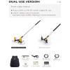 24Ft Window Cleaning Pole, 29 Ft Hose Fed Water Solar Panel Cleaner Brush, Cleaning Width 65Cm Extendable Conservatory Brush Equipment Kit,Dual-Use view 2