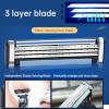 Razor Blade Refills for Men, 3-Bladed Razors for a Smooth Shave,Manual Razor Blades Refills for Mens, Upgrade Dual Lubrication Sharp Blade, Razor Blade Refills (12) view 4