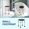 HOMCOM Shower Chair, Adjustable Height Shower Stool with Aluminium Frame and Non-Slip Feet, Bathtub Stool Seat for Elderly Disabled Handicap, Black view 4