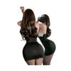 cxbyjyg Sexy underwear secretary uniform pure desire to small breasts show big sexy trouser robe passion wind suit Black view 1