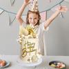 lvbeybc Happy Birthday Cake Topper | Gold Mirror Acrylic | 1 Piece | Cake Topper | Birthday Occasion | Gold Color Family view 4