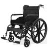 GNbow Lightweight Wheelchairs for Adults, 24-inch Soft Seat Wheelchair, Self Propelled Black Wheelchair Travel Transit Chair Mobility Scooter Lightweight Wheelchair view 1