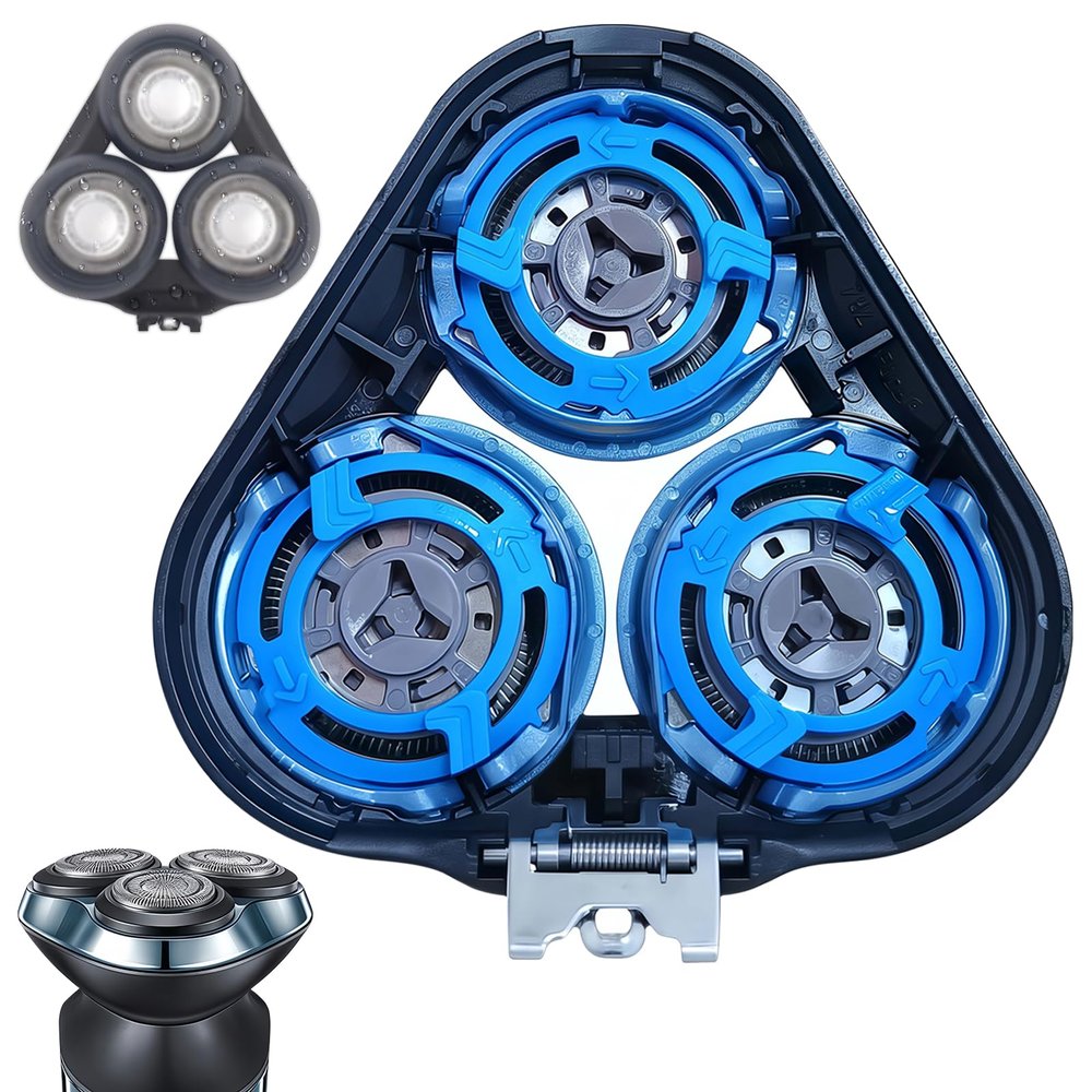 SH50/52 Replacement Blade Heads Compatible wih Philips 5000 Series Shaver Heads Round Case - Not Compatible with 5000 Series Pentagonal Case Models