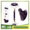 Jade Roller Scraper Massager Amethyst Crystal Massage Roller Gua Sha Face Jade Stone Skin Care Tools(Type g) view 2