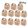 Beavorty 20pcs Kraft Paper Candy Wrapping Box Party Favor Candy Bag Tote Bag Shape for Gifts view 4