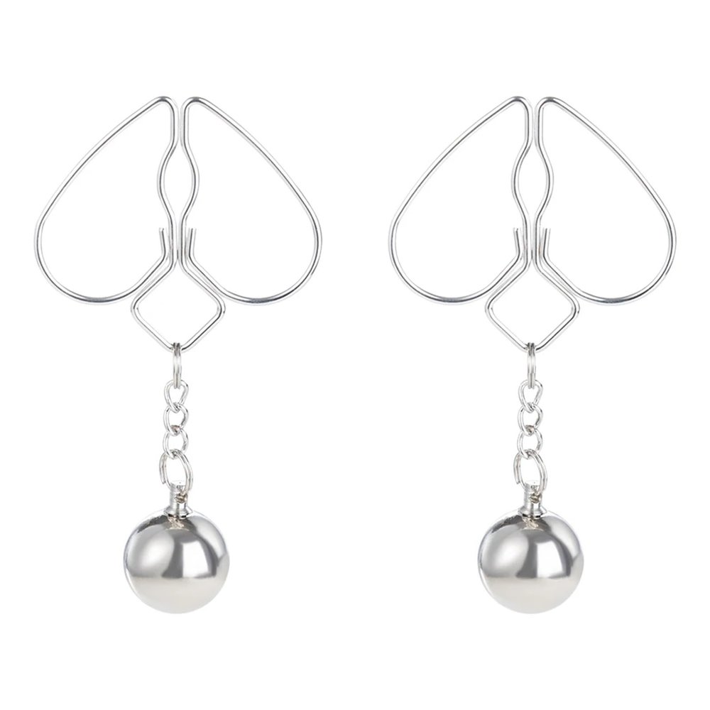 Nipple Clamps with Gravity Ball Sex Adjustable Body Clips Non-Piercing Body Jewelry for Women and Couples
