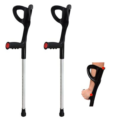 10 Levels of Height Adjustable Forearm Crutches,Crutches for Walking with Arm Support,Crutches for Adults with Rubber Handles,Comfortable Grip and Wear-Resistant,Medical Mobility Accessories It's so