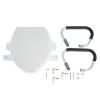10cm Elevated Raised Toilet Seat for Elderly with Removable Padded Arms and Lid White Toilet Frame Lift Cover view 2