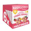 Kiddylicious Strawberry, Banana & Beetroot Cookie Squares - Delicious Snacks for Kids - Suitable for 18+ Months - 6 Packs of 6 (36 Total) view 1