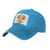 GSGCSBYMLG 3 Chocolate Chip Cookies with Different Expressions Printed Casquette Washed Cowboy Baseball Cap Adjustable Headwear view 1