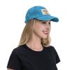 GSGCSBYMLG 3 Chocolate Chip Cookies with Different Expressions Printed Casquette Washed Cowboy Baseball Cap Adjustable Headwear view 3