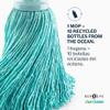 Blue Dolphin Mop with Folding Stick and Bucket Plus 4 Recycled Microfiber Cloths Sustainable Cleaning Set for Home Floors and All Surfaces view 2