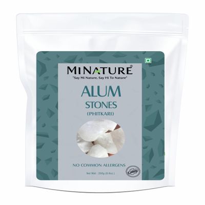 Mi Nature Potassium Alum Stone 250g |Phitkari Block| Pure Fitkari for Post Shave Care | Skin Care & Multiple Uses| Natural Deodorant