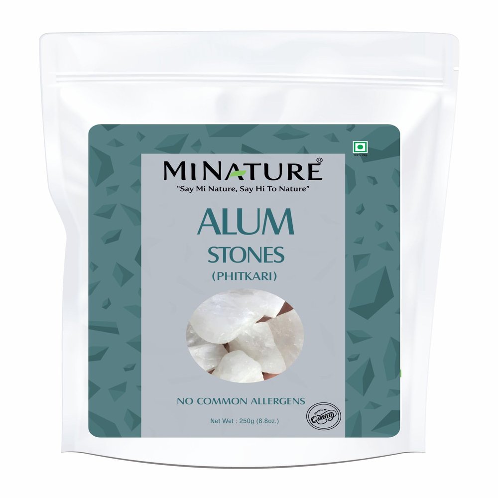 Mi Nature Potassium Alum Stone 250g |Phitkari Block| Pure Fitkari for Post Shave Care | Skin Care & Multiple Uses| Natural Deodorant