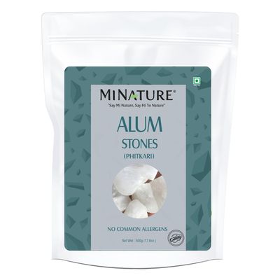 Mi Nature Potassium Alum Stone 500g |Phitkari Block| Pure Fitkari for Post Shave Care | Skin Care & Multiple Uses| Natural Deodorant
