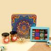 Ghasitaram Gifts Jaiccha Diwali Hamper Box of Best Bites, 2 Jars of Dryfruits and Diya|Gift for Diwali,Holi,Valentine,Birthday,Anniversary,Gift for Her,Him,Mothers Day,Fathers Day| view 1