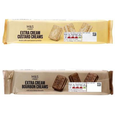 M&S Biscuits Twin Pack, Bourbon & Custard Creams - Black Nore