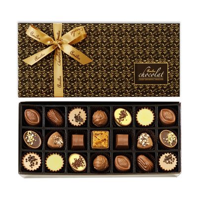 Amelie Chocolat Luxury Collection | Luxury Handmade Chocolates | Adult Chocolate Gifts | 21 All Milk Chocolates | Belgian Chocolate Gifts | Chocolate Fillings | Pralines | Ganache