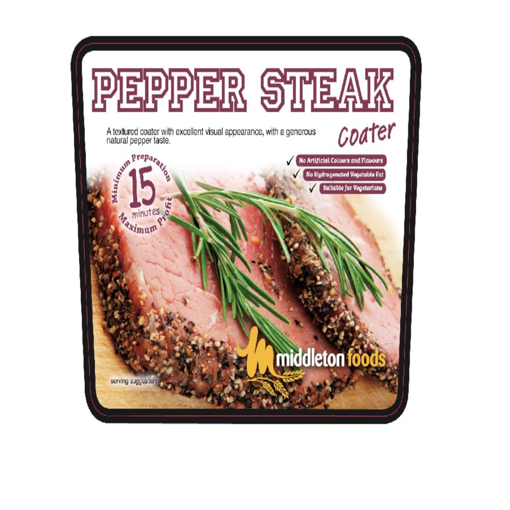 15 Minute Meat & Vegetable Glaze Marinade Seasoning Spice Mix - Choose your flavour! (1kg Resealable Pouch, Pepper Steak Coater)