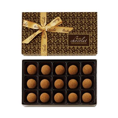 Amelie Chocolat Luxury Collection | Luxury Handmade Chocolates | Adult Chocolate Gifts | 15 Salted Caramel Truffles | Swiss Chocolate Gifts | Salted Caramel Fillings | Ganache | Filled Truffle