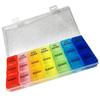 minkissy Weekly Pill Box Organizer Storage for Medicine Vitamins Jewelry Compact and Portable for Home Travel view 1