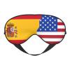 American Spain Flag Print Sleep Mask,Night Blindfold, Soft Eye Shade Cover for Women Men,for Travel Nap Meditation view 1