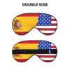 American Spain Flag Print Sleep Mask,Night Blindfold, Soft Eye Shade Cover for Women Men,for Travel Nap Meditation view 2