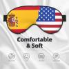 American Spain Flag Print Sleep Mask,Night Blindfold, Soft Eye Shade Cover for Women Men,for Travel Nap Meditation view 3