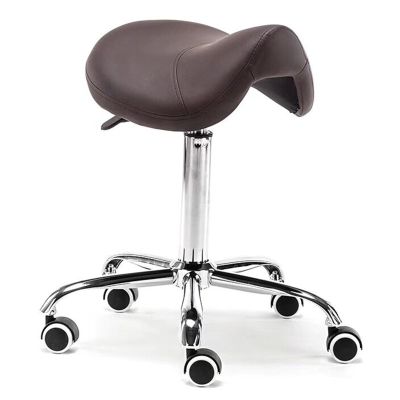 Hydraulic Saddle Stool on Wheels for SPA Massage, Modern Swivel Rolling Seat/Salon Chair, Balance Chair for Healthy Back - Beauty Chair for Comfort