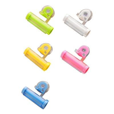 Beaupretty Toothpaste Squeezer Roller 5pcs Suction Cups Wall Mounted Rolling Toothpaste Tube Squeezer Dispenser for Bathroom Home Use Random Color