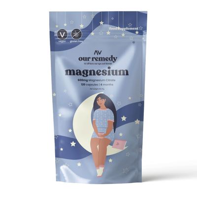 120-Count of 600mg Magnesium Citrate Capsules for Women Made for Fast & Effective Absorption Helps with Menopause, Relaxation, Joint Health, and Good Night's Sleep Women's Owned and Made in UK